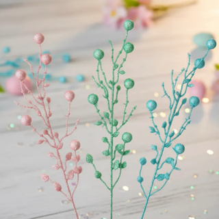 Haste Decorativa de Páscoa com Glitter 37cm Galho Decorativo para Arranjos Mesa Posta Guirlanda e Decoração em Oferta na Shopee
