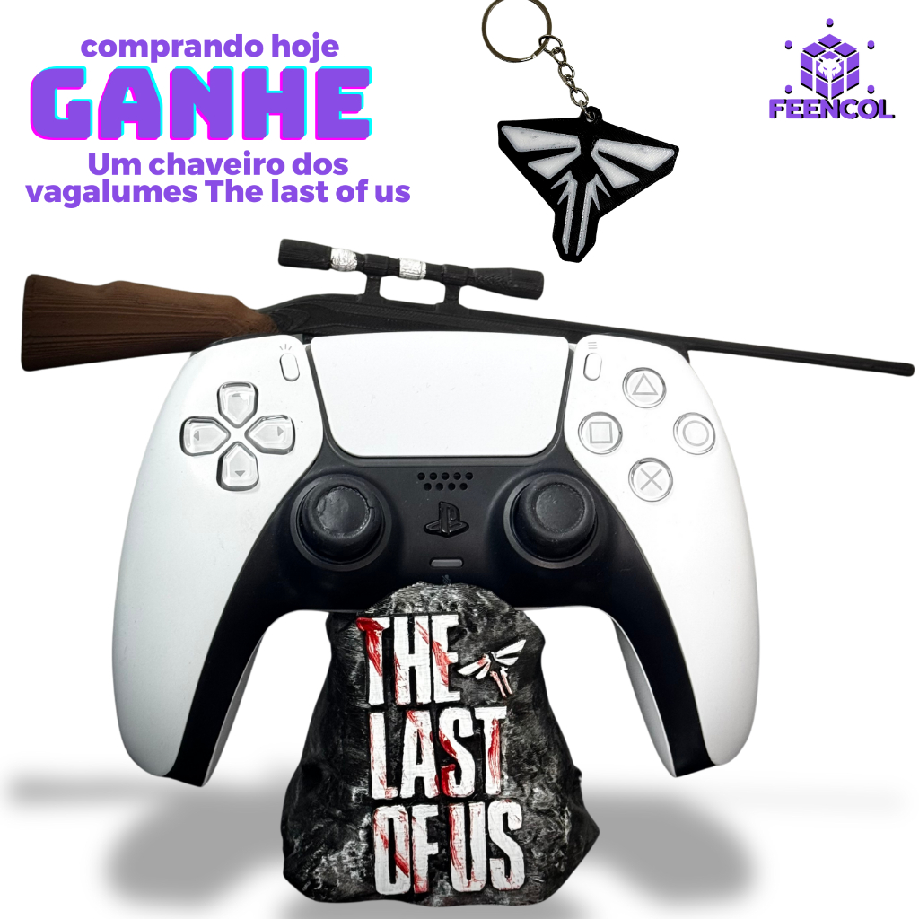Suporte Premium Para Controle Ps5/ Ps4 e Xbox The Last Of Us de luxo  pintado a mão +CHAVEIRO DE BRINDE Pronta Entrega