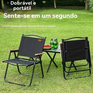 Cadeira Portátil Dobrável Pesca Camping Praia Encosto 150kg