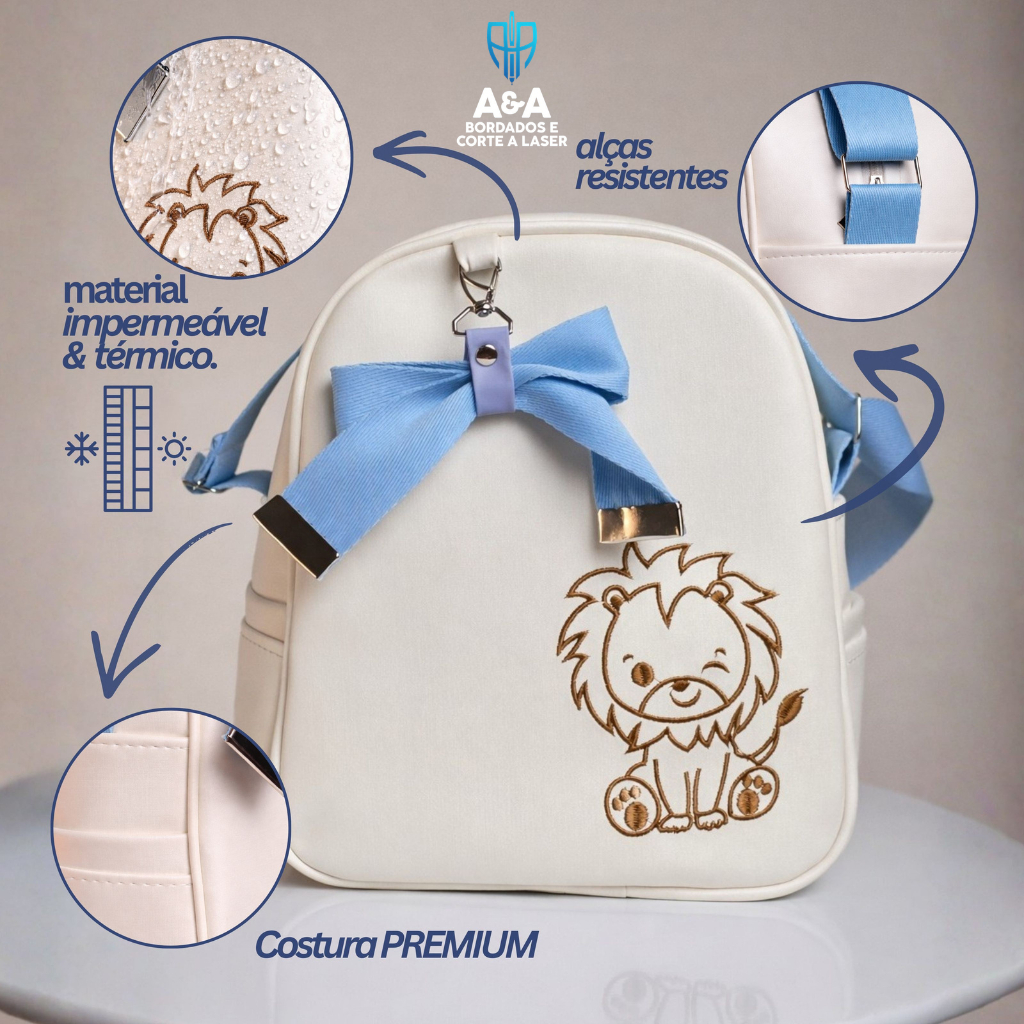 Bolsa Térmica Infantil Escolar Mochila Impermeável com Alças Resistentes e Costura Reforçada