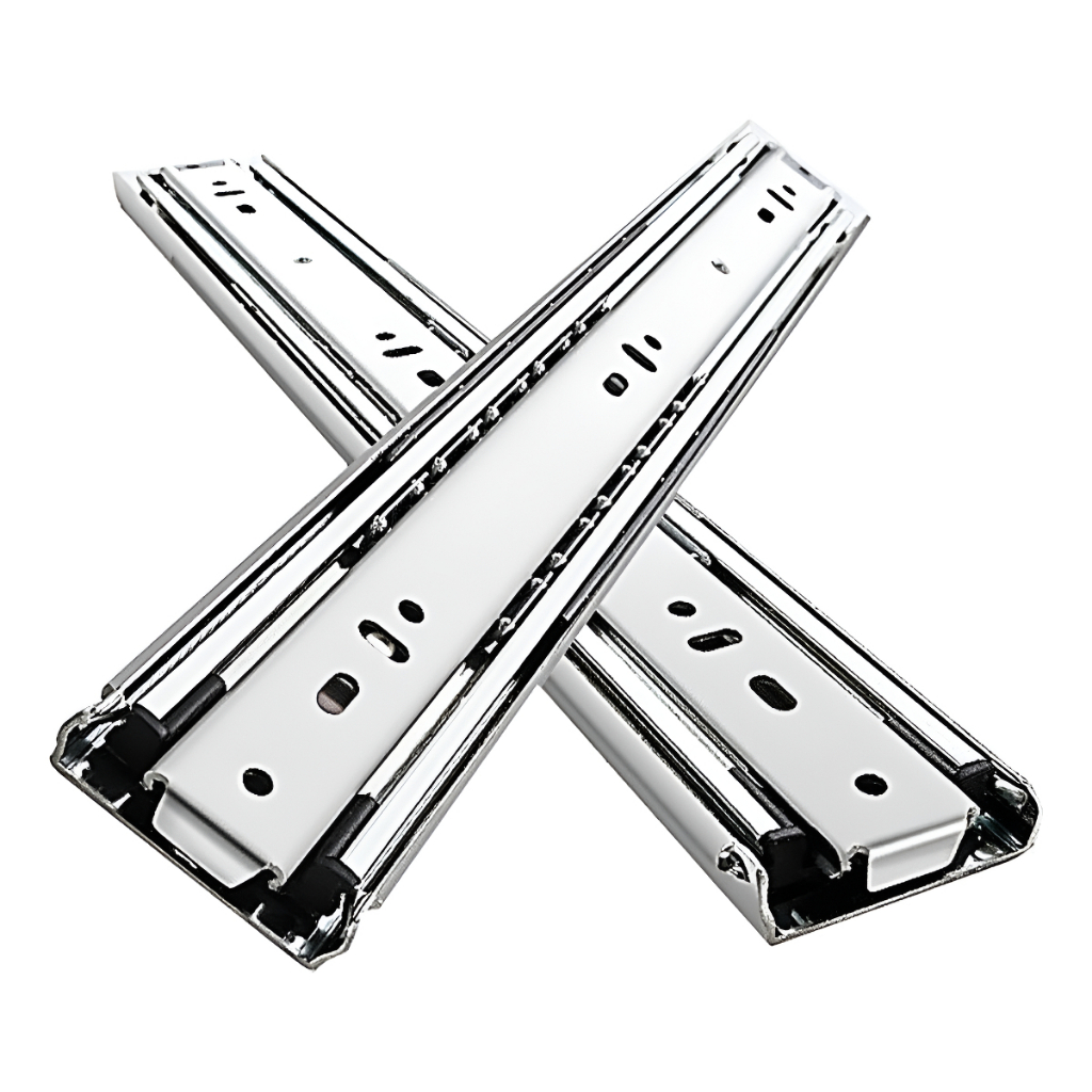 Kit 2 Par De Corrediça Telescópica Gaveta 30cm Reforçada 45kg Trilho Reforçado 300mm Moveis Corrediças