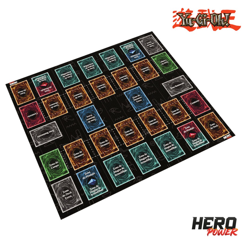 Playmat YuGiOh TCG Duplo | Lona Vinil 50x60cm | Jogo de Cartas Playmat YuGiOh TCG Duplo | Lona Vinil 50x60cm | Jogo de Cartas