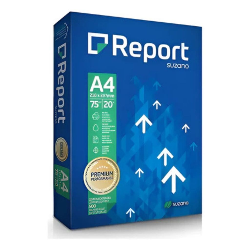 Papel Sulfite Report A4 Premium 75g 500 Folhas Cor Branco Resma