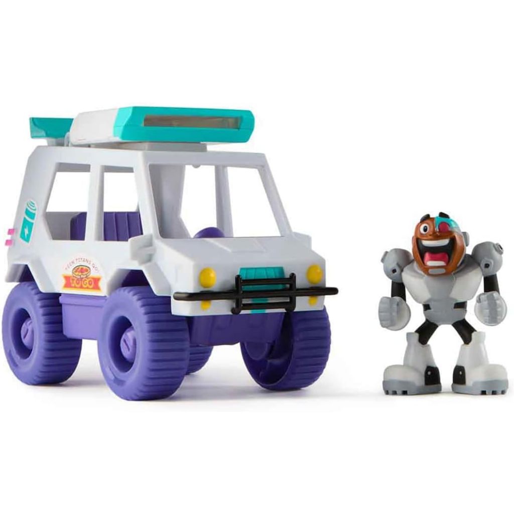 Veiculo T-car Lancador De Pizza Jovens Teen Titans Go! T-Car Pizza Launcher Cyborg