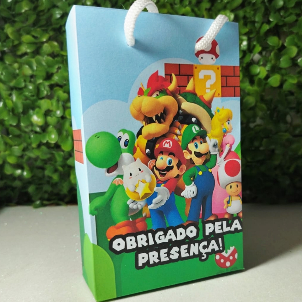 SUPER MARIO BROS Sacolinha Festa Aniversário Infantil PEGUE E MONTE Lembrancinha Mimos em Oferta na Shopee