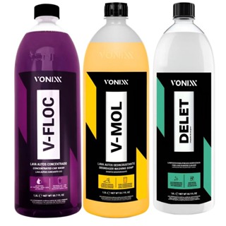 Lavagem Automotiva Vonixx VFloc VMol Delet 1,5L Kit em Oferta na Shopee