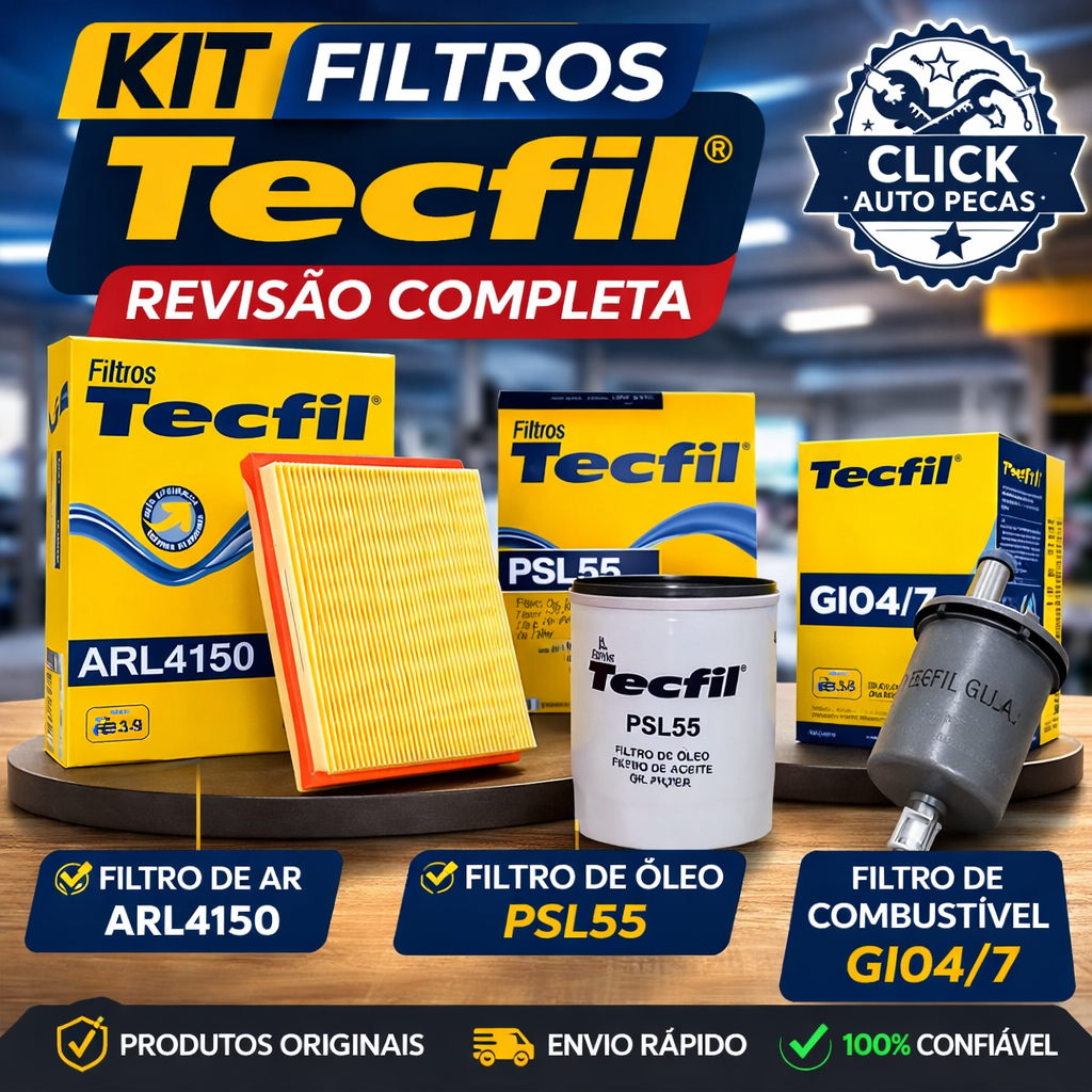 Kit Revisão Tecfil ARL4150 + PSL55 + GI04 Fiat Palio Siena Strada Uno
