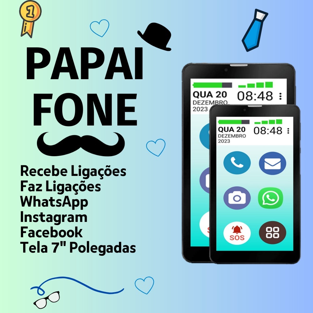 SMARTPHONE PAPAIFONE 32GB BOTÃO SOS REDES SOCIAIS