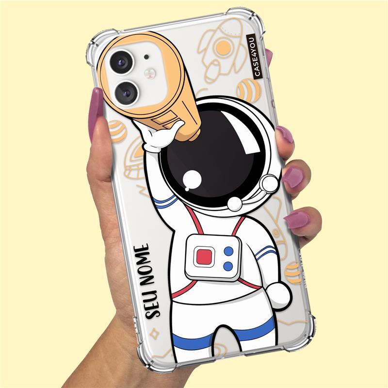 Capa Capinha Para Samsung Galaxy A10 A10s A11 A12 A13 A14 A15 A16 A17 Anti-impacto Personalizada Astronauta 1