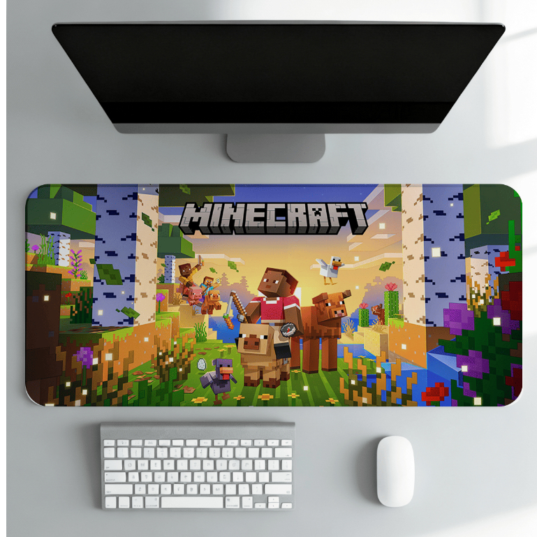 Mouse Pad Tapete Gamer Estampa Jogo Infantil Teen Mnecraft Acabamento Premium Tamanhos Variados