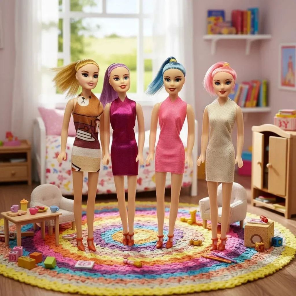 Boneca Infantil Lizzie  Modelo Tipo Barbie com Roupas Brinquedo Feminino Polly Boneca