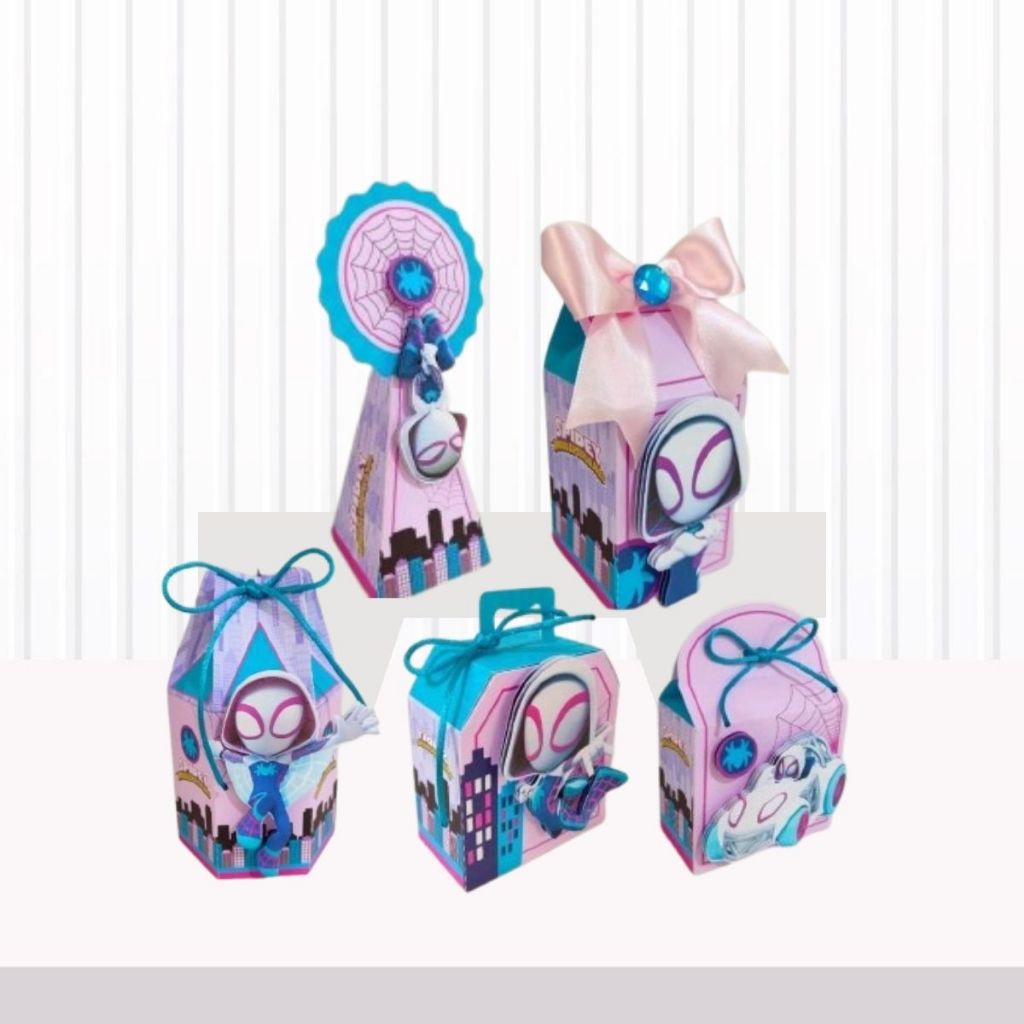 Kit Festa PEGUE E MONTE Aranha Fantasma - Caixinhas Personalizadas Lembrancinhas Personalizadas