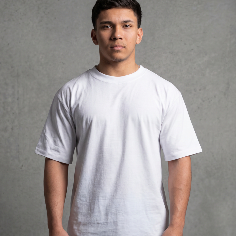 Camiseta Masculina Branca Oversized Streetwear 100% Algodão Penteado Conforto Premium