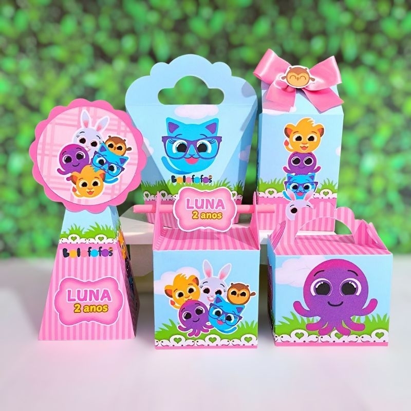 Kit personalizados BOLOFOFOS MENINA /PEGUE E MONTE / lembrancinhas aniversário Infantil