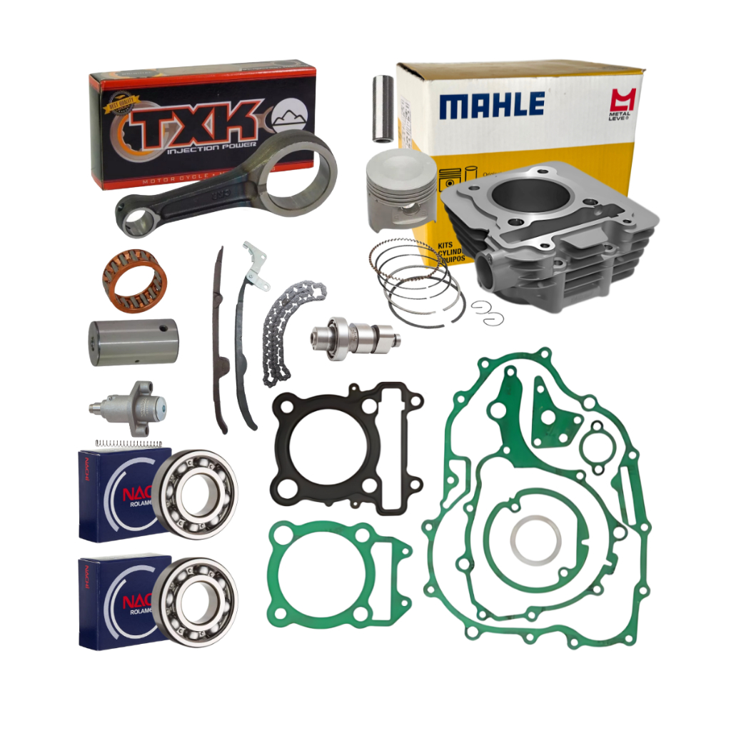 Kit Cilindro Motor Metal Leve Fazer 250 Juntas Biela TXK Corrente em Oferta na Shopee