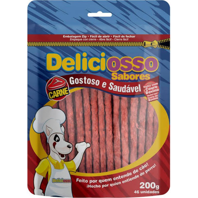 Petisco Deliciosso Palito Sabor Carne 200g