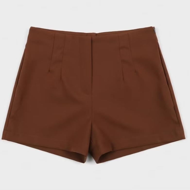 short alfaiataria feminino + cupon cintura alta com ziper - moda tendencia em Oferta na Shopee