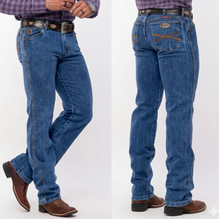 Calça Jeans Country Masculina Bordada Premium - Trabalho, Rodeio, Festa - Fabricação Própria em Oferta na Shopee