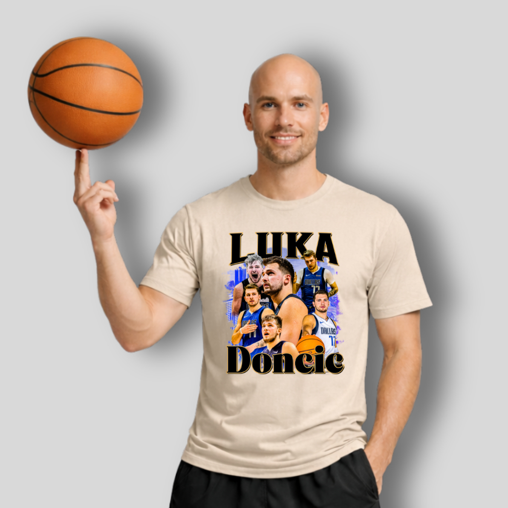 Camiseta Masculina Streetwear Estampa Lendas Basquete Luka Doncic Camisa NBA Alls Stars Lançamento