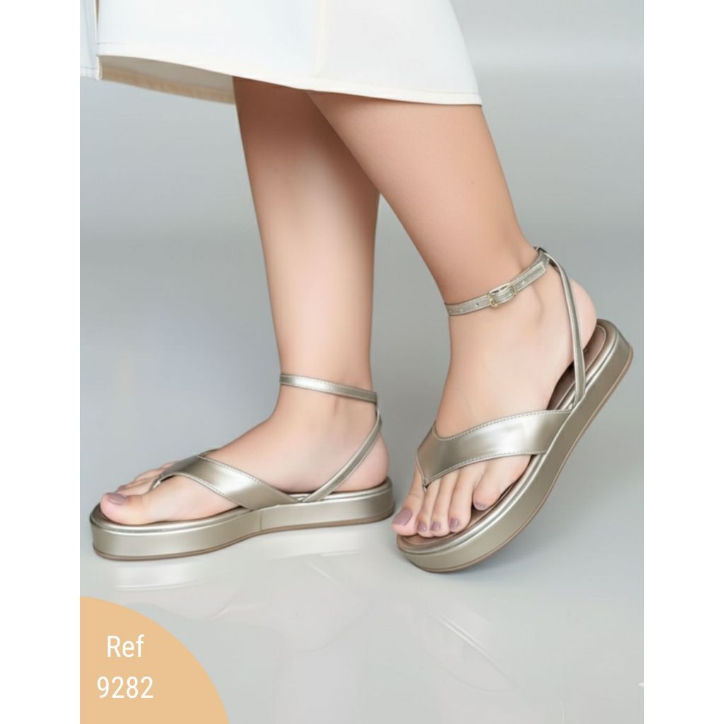 Sandália Feminina Flatform de Fivela  | Sandália Papete Plataforma Confortável Direto de Fábrica Nova Coleção