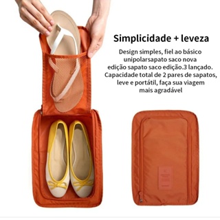Sacos De Sapato Organizador De Pano Portátil Com Zipers Necessaire Bolsa Organizadora em Oferta na Shopee