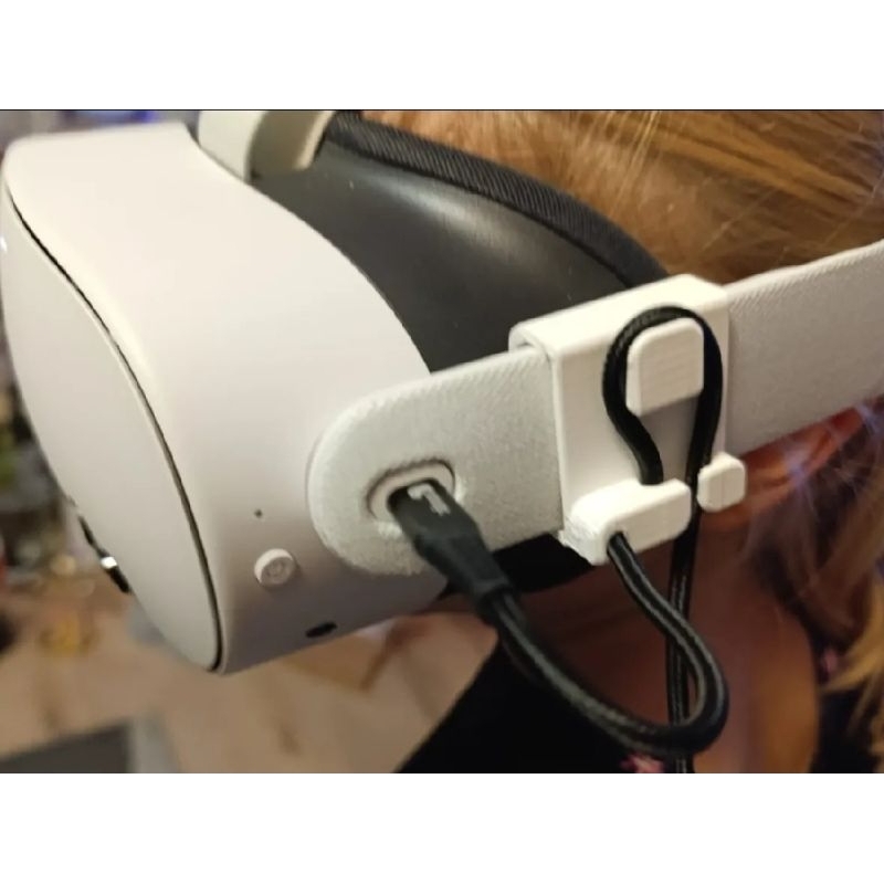 Clip Suporte Organizador de Cabo Compatível com Meta Quest 3 / 3S Suporte para Headset VR Evita Dobras e Danos no Cabo
