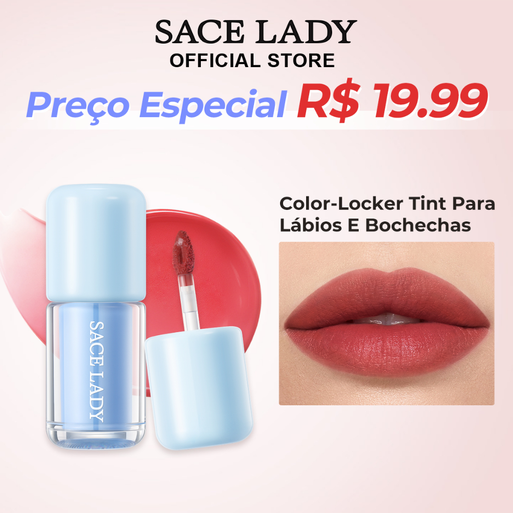 Tintura Labial SACE LADY Cor que Fixa por Longas Horas e Não Transfere