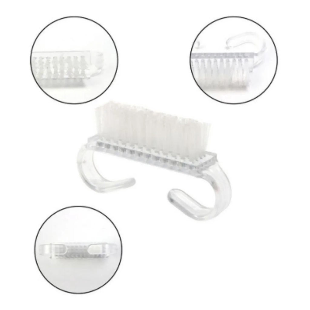 30un Mini Escovinhas Manicure Limpeza De Unha Tira Pó Salão
