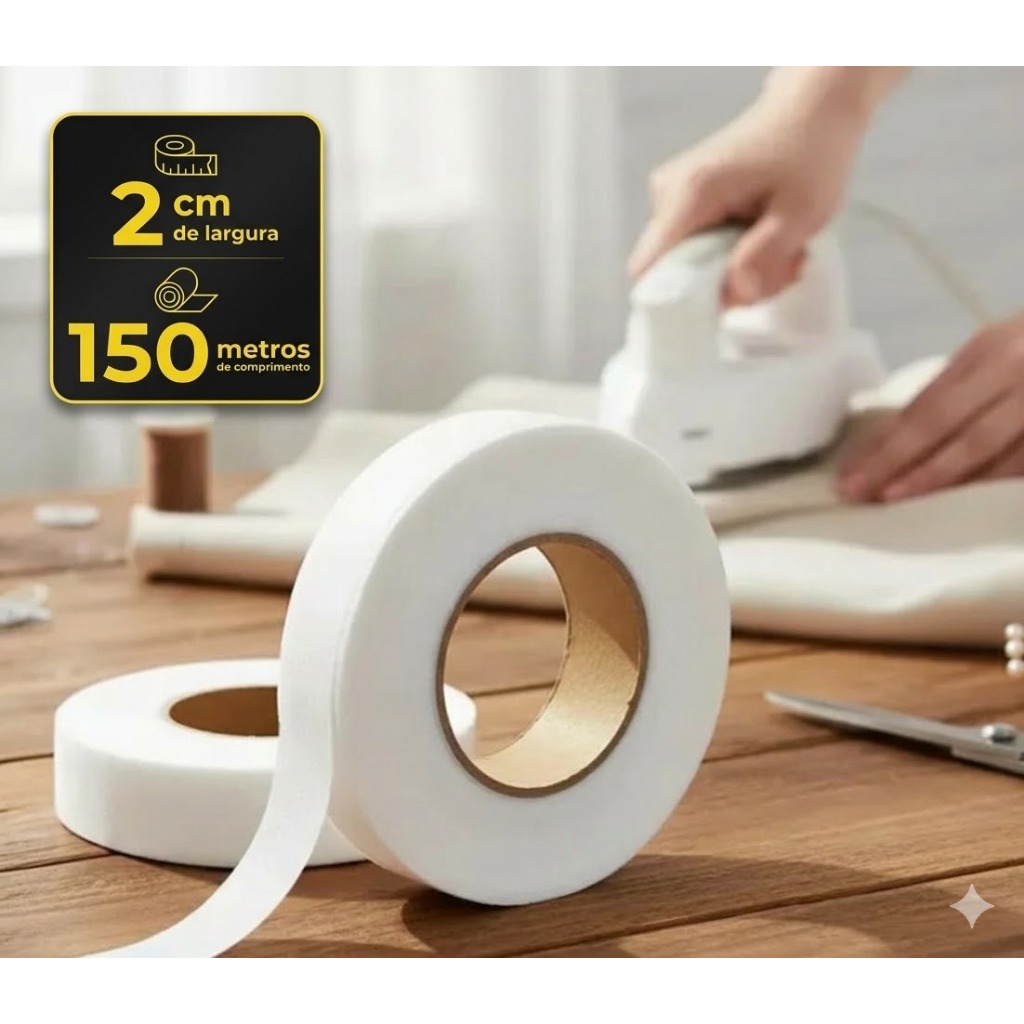 Bainha Mágica Termocolante Dupla Face 2cm X 150 Metros (REAL) em Oferta na Shopee
