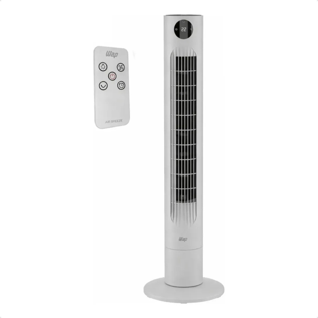 Ventilador Torre Digital Touch WAP 3 Velocidades com Controle Remoto Air Breeze