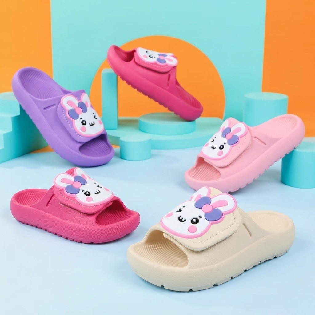 Chinelo Infantil Feminino Ortopédico Ajustável Confortável Coelhinho