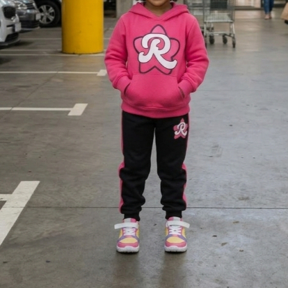 Conjunto Moletom Infantil agasalho casaco abrigo e Calça Emily Vick Os Rosa DO 2 AO 14 ANOS - MOLETOM