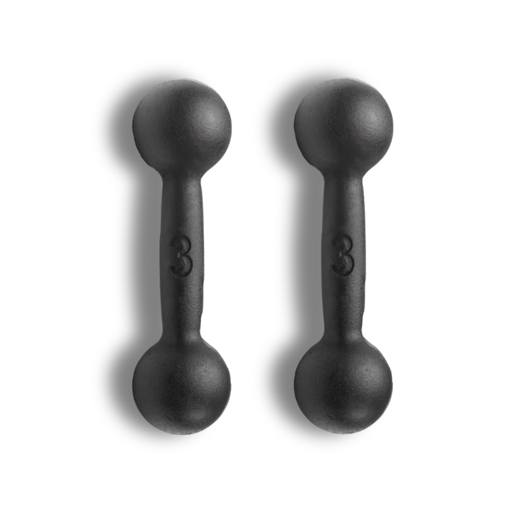 Par Halter Bola Pintado 3kg cada P/Musculação