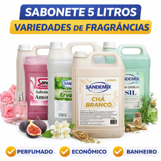 Sabonete Líquido 5 Litros Galão Perfumado Lavabo Banheiro Refil Econômico Fragrâncias 5L em Oferta na Shopee
