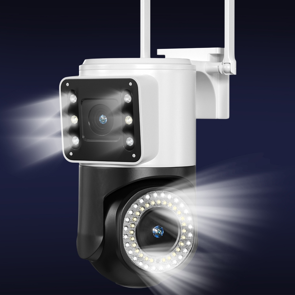 Camera Segurança Externa Lente Dupla 4k Sirene câmera WiFi--G1 — imagem 2
