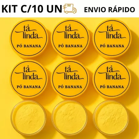 Kit 10 Unidades Pó Banana Fixador Tá Linda – Acabamento Matte, Alta Fixação