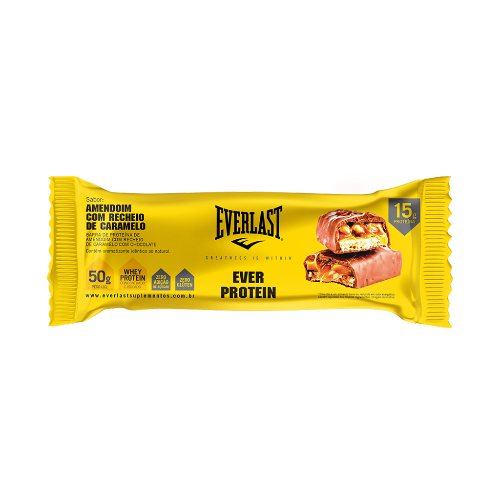 Barra de Proteína Amendoim – 01 Unidade – Everlast Suplementos