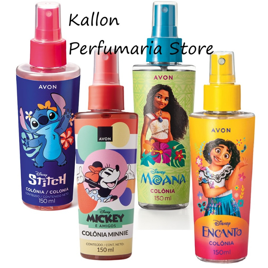 Kit (4x. Colonias Disney) Stich, Minnie, Moana, Mirabel, Avon, Infantil, Frutal, Floral, Citrico em Oferta na Shopee