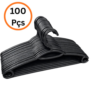 Kit 100 Cabide Antiderrapantes Cabides Para Roupas Resistentes Não Marca Roupa Cruzeta Arara em Oferta na Shopee