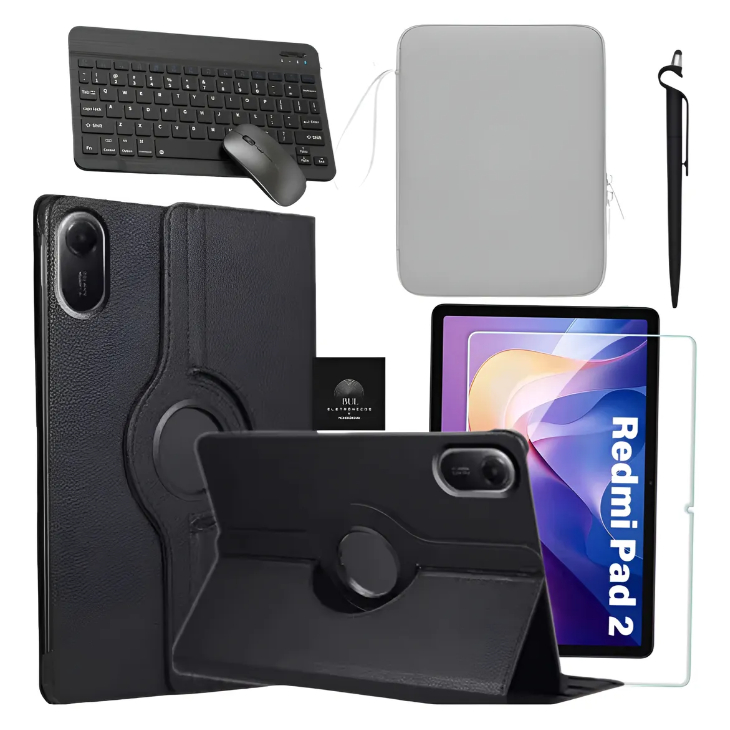 Kit Para Tablet Xiaomi Redmi Pad2 11' 2025 Completo Preto