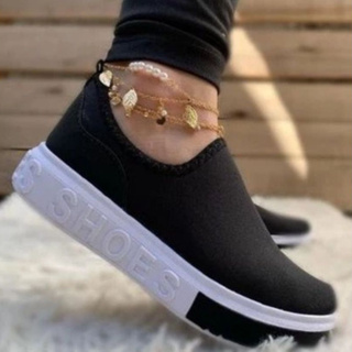 Tênis Feminino Shoes Slip On Calce Fácil - Leve e Confortável em Oferta na Shopee