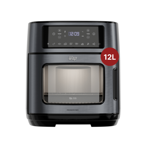 Fritadeira Sem Óleo WAP AirFry Oven Digital Black 12L 1800W Com Luz interna e 10 funções -...