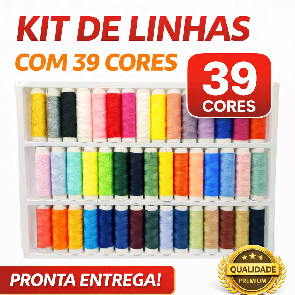 Kit Linha de Costura Sortidas – Retrós com Até 39 Cores para Artesanato, Consertos e Patchwork em Oferta na Shopee