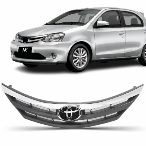 Grade Radiador Cromado Etios 2012 13 14 15 2016 com Emblema 1ªLinha Novo