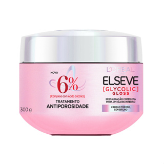 Máscara de Tratamento Elseve Glycolic Gloss L'oréal Paris Antiporosidade 300g em Oferta na Shopee