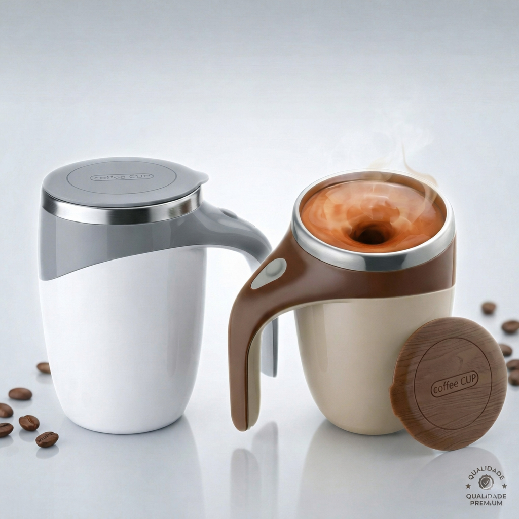 Imagem Caneca Mixer Automáticas Recarregáveis USB – Misturador Elétrico Prático para Café, Suco & Whey