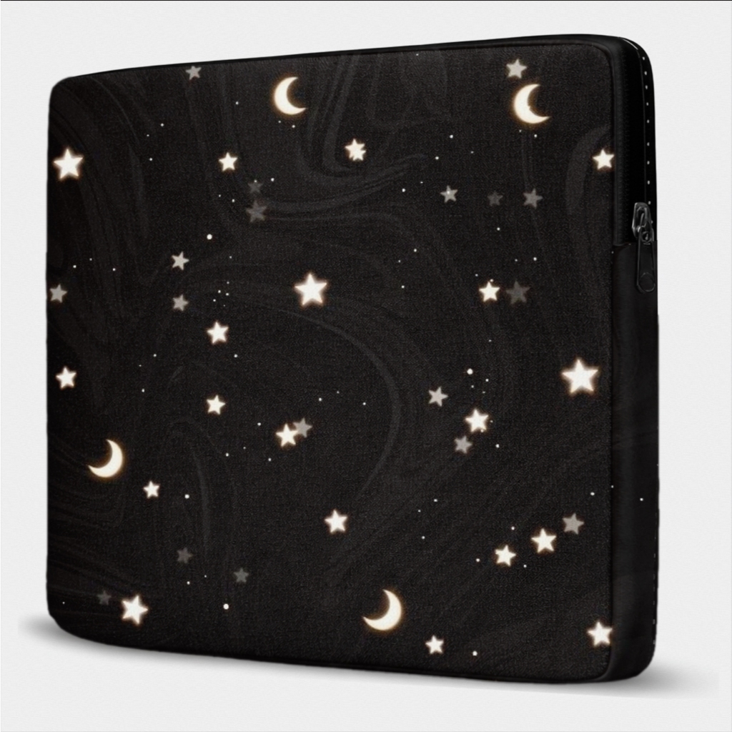 Capa Case para Notebook universo estrelas lua novidade acessório tecnologia