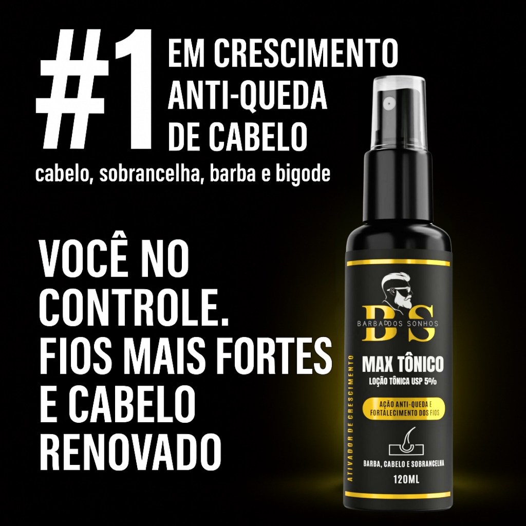 MAX Tônico Crescimento Capilar, Barba e Sobrancelha - Barba dos Sonhos em Oferta na Shopee