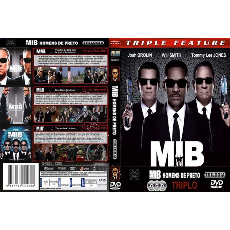MIB Homens de Preto 1 2 3 Will Smith Tommy Lee Jones Dub Leg autorado fã made Homens de Preto 1 O agente Jay (WillSmith)