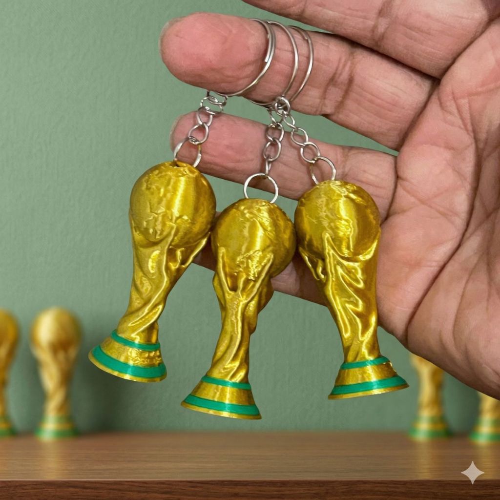 Chaveiro Taça Copa do Mundo Dourado  Lembrancinha Futebol | PresenteTorcedor mimo seleção brasileira